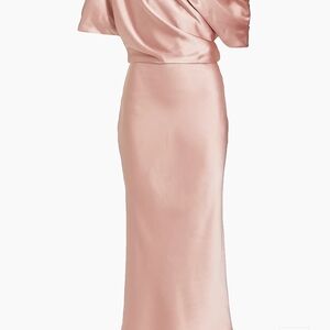 Elegant Pink Satin Dress